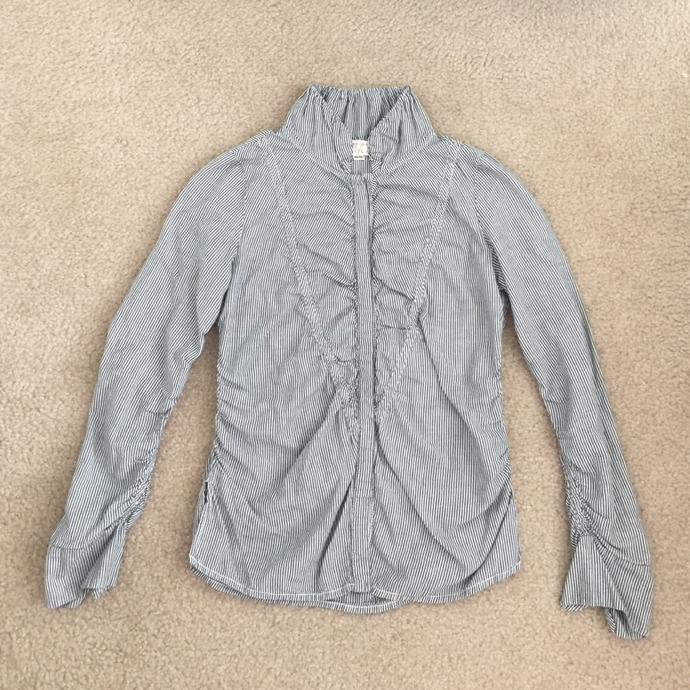 Striped poplin shirt xs